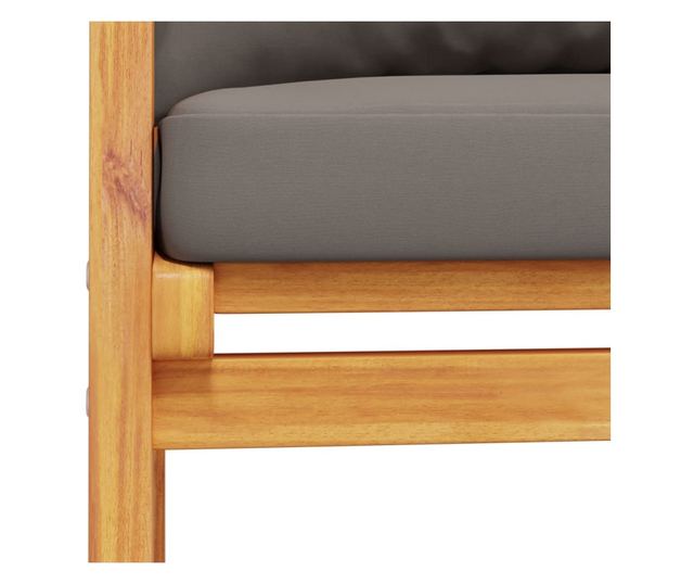 tömör akácfa kerti kanapé párnával 120 cm