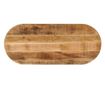 tömör nyers mangófa ovális asztallap 120 x 60 x 2,5 cm