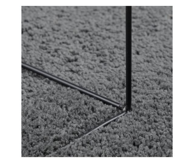 OVIEDO antracitszürke rövid szálú szőnyeg Ø 200 cm