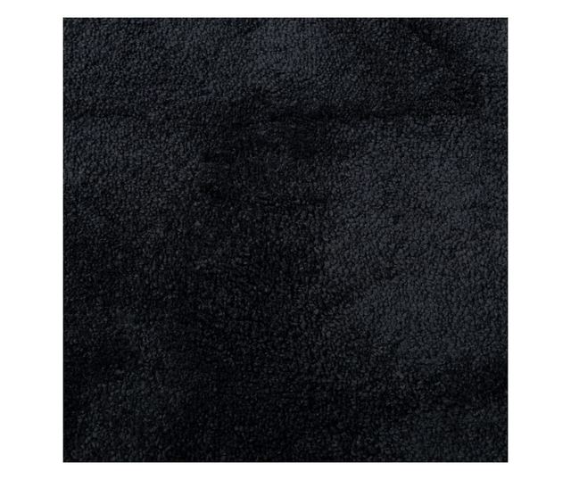 OVIEDO fekete rövid szálú szőnyeg 80 x 200 cm