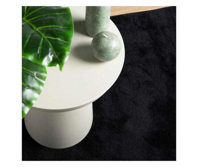 OVIEDO fekete rövid szálú szőnyeg 80 x 200 cm