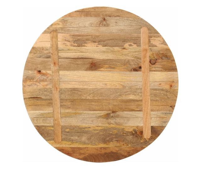 tömör mangófa kerek asztallap Ø90 x 3,8 cm