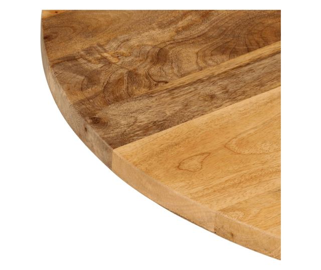 tömör mangófa kerek asztallap Ø90 x 3,8 cm