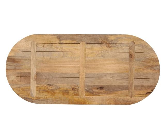 tömör nyers mangófa ovális asztallap 120 x 50 x 3,8 cm