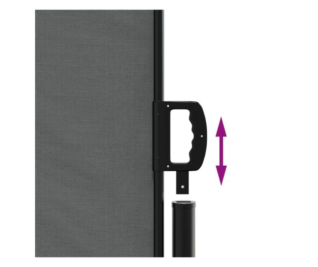 antracitszürke behúzható oldalsó napellenző 160 x 300 cm