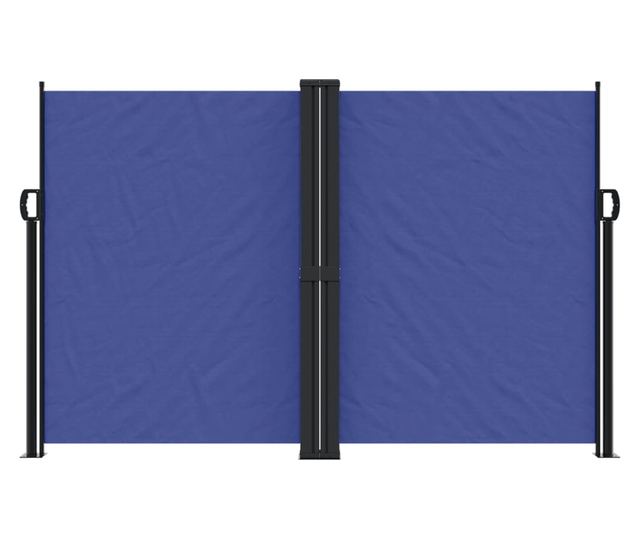 kék behúzható oldalsó napellenző 160 x 600 cm