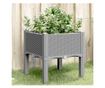 világosszürke PP rácsos kerti ültetőláda 40 x 40 x 42 cm