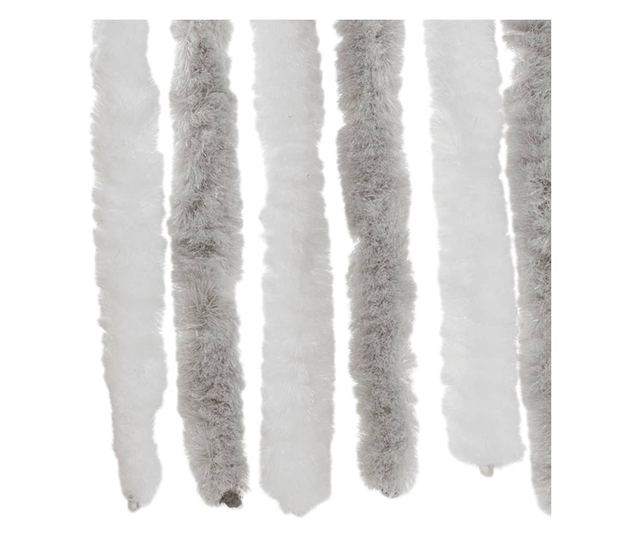 világosszürke és fehér zsenília rovarfüggöny 100x220 cm