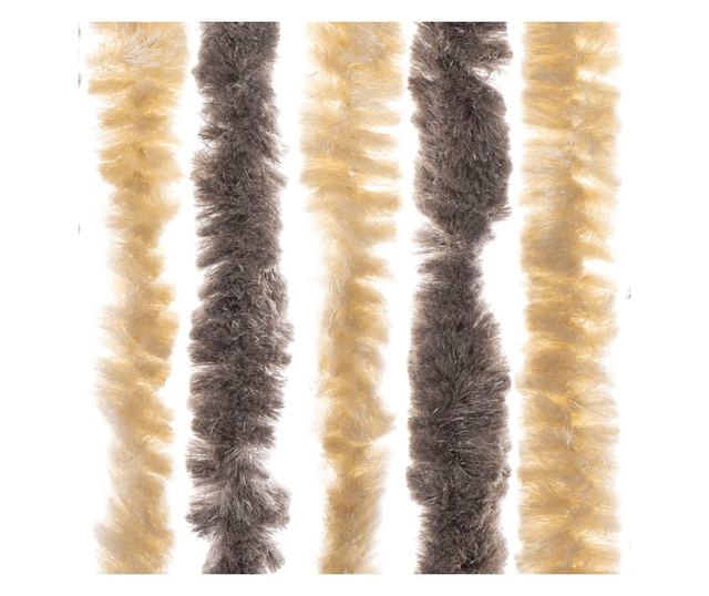 sötétbarna és bézs zsenília rovarfüggöny 56x200 cm