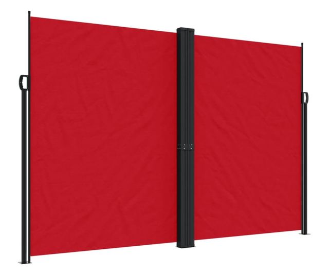 piros behúzható oldalsó napellenző 220 x 1000 cm