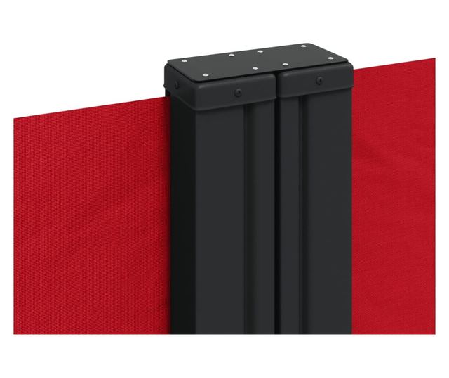 piros behúzható oldalsó napellenző 220 x 1000 cm