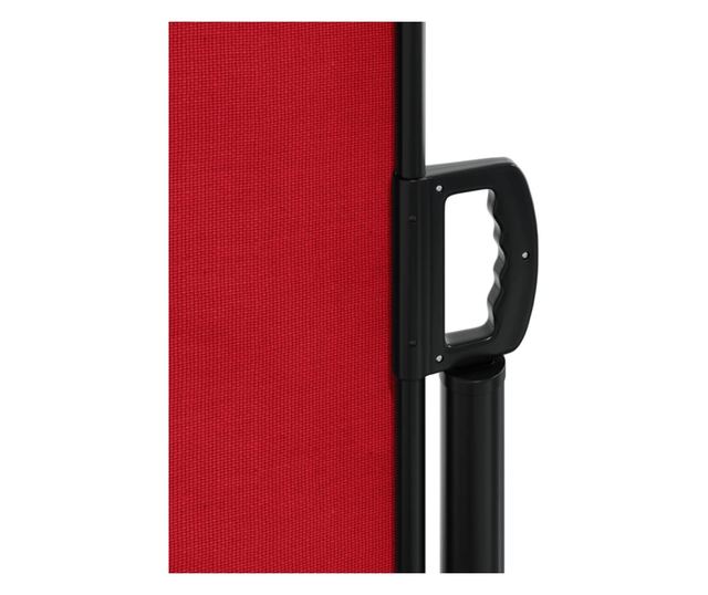 piros behúzható oldalsó napellenző 220 x 1000 cm