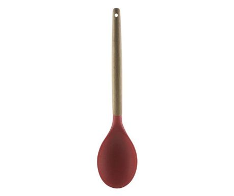 AZHOME Silikonska kuhinjska žlica s drvenom drškom, neljepljiva, 30 cm
