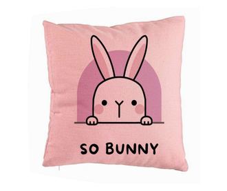Μαξιλάρι διακοσμητικό, μοντέλο So Bunny, 40x40 εκ., ροζ, με αφαιρούμενο κάλυμμα, πουγκί