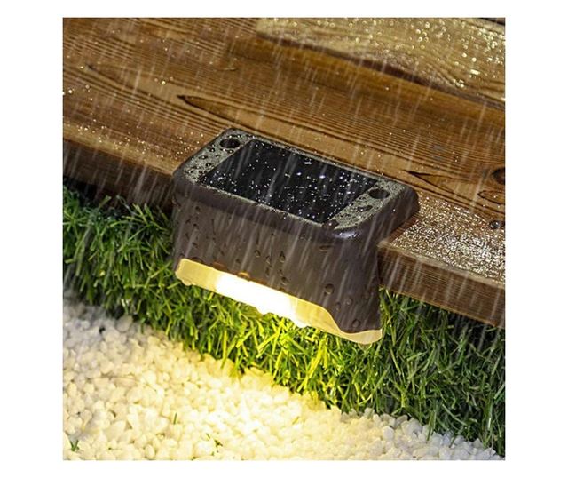 Set 4 x Lampa Solara estetica exterioara pentru GARD sau SCARI