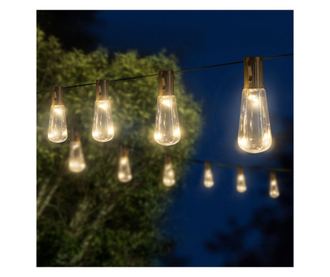Sir lumini solare cu LED - model bec - 30 LED-uri - 180 cm