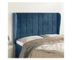 Tăblie pat cu urechi albastru închis 147x23x118/128 cm catifea