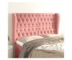 Wezgłowie łóżka z bocznymi skrzydłami, różowe, 147x23x118/128 cm, aksamit