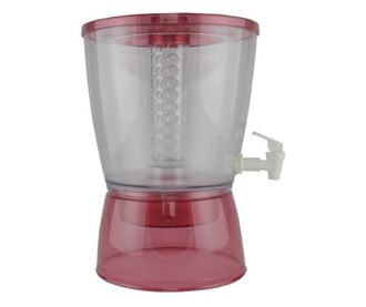 Folyadékadagoló, műanyag adagoló infúzióval, piros, természetes gyümölcslevekhez, limonádéhoz, teához és egyéb italokhoz, 6L