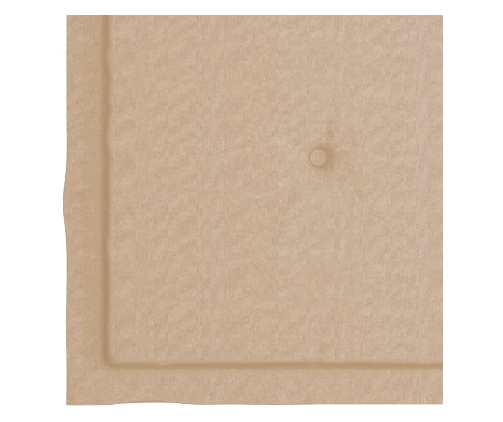 Vrtne stolice s bež jastucima, 2 kom, masivno tikovo drvo - 8