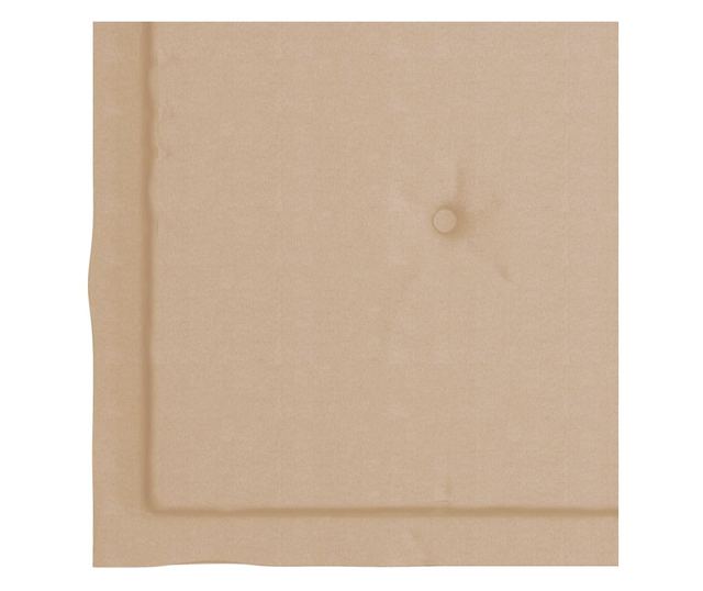 Градински столове с бежови възглавници, 2 бр., Масивно дърво тик