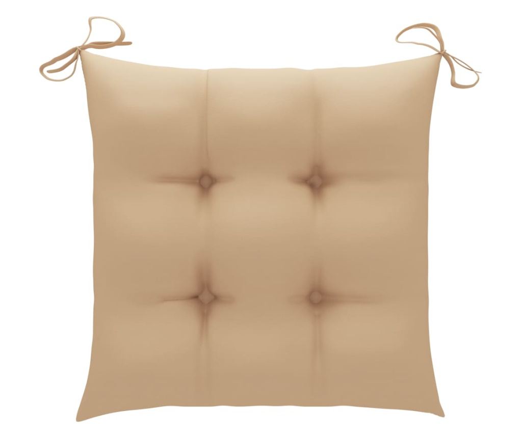 Градински столове с възглавници, 3 бр., Масивна акациева дървесина - 10