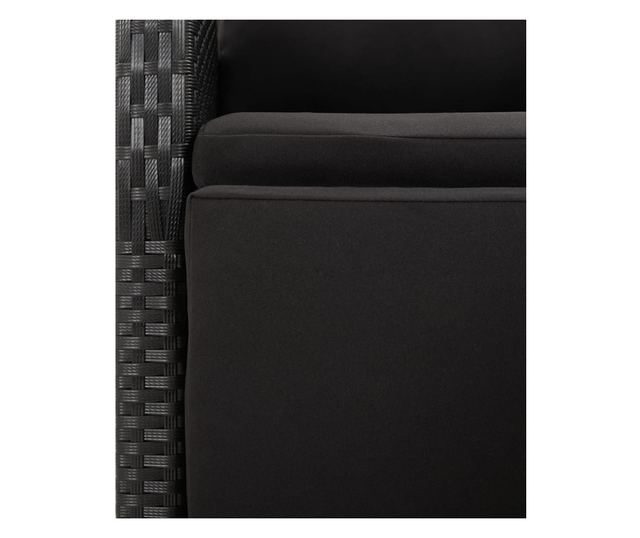 Комплект градински мебели от 9 части, полиратан/масивна дървесина акация