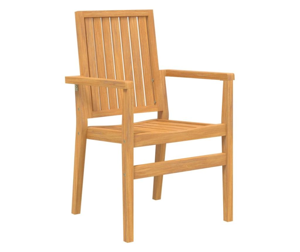 Комплект градински мебели, масивна тикова дървесина, 5 части - 4