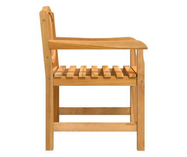 Градински комплект маса, масивно тиково дърво, 5 части