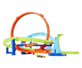 Комплект кола + писта, Mattel Hot Wheels Action Freaky Tornado, пластмаса, 1/64, многоцветен