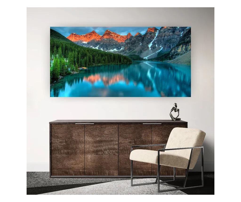 Vászonkép, Beautiful Blue Lake, 100x200 cm - 2