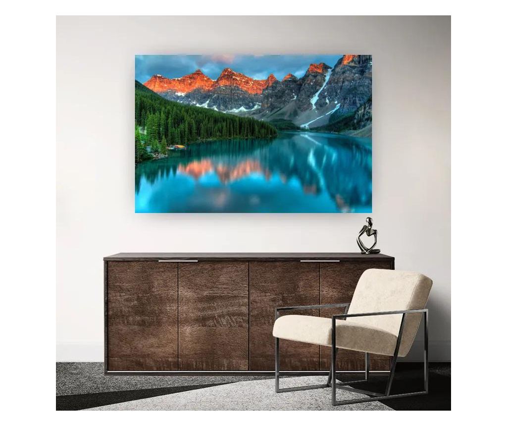 Vászonkép, Beautiful Blue Lake, 50x70 cm - 2