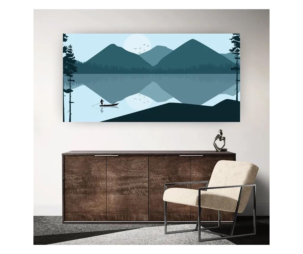 Vászonkép, Blue Light Lake, 50x100 cm - 2