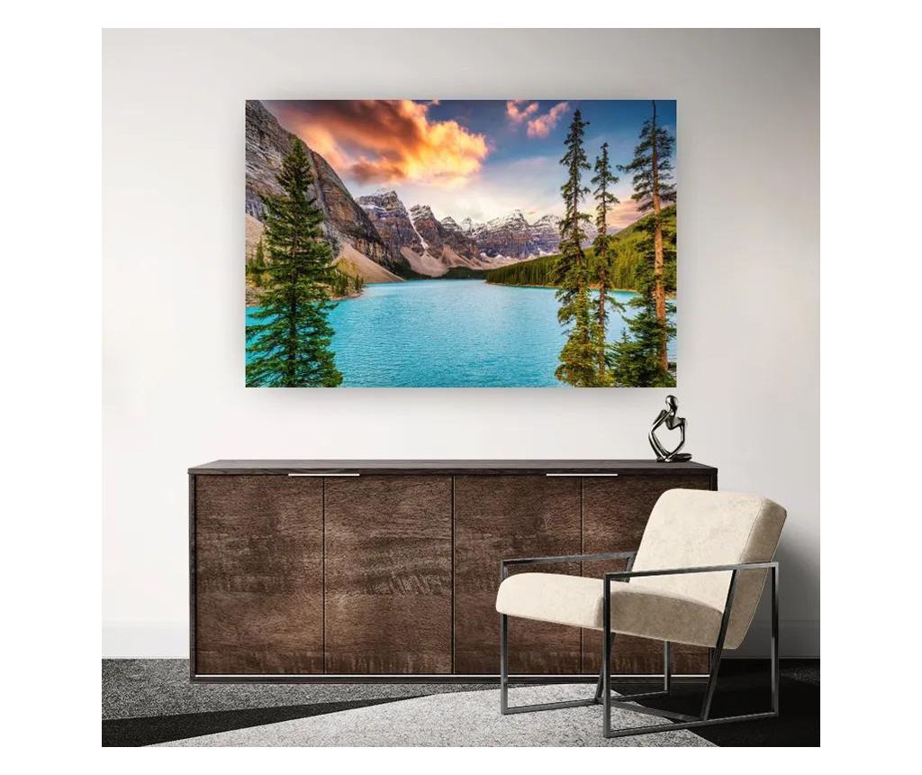 Vászonkép, Blue Magic Lake, 90x140 cm - 2