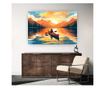 Vászonkép, Boat Sunset Woman, 90x140 cm thumbnail 2