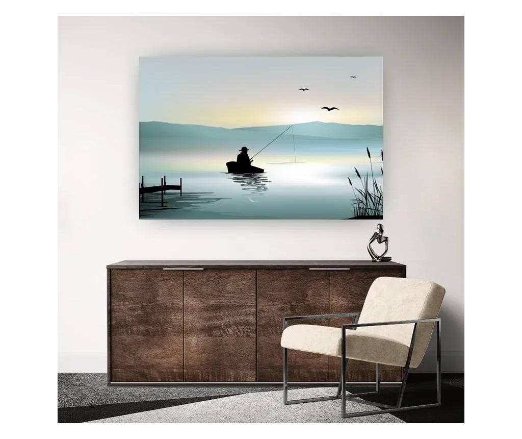 Vászonkép, Fishman Lake View, 80x120 cm - 2