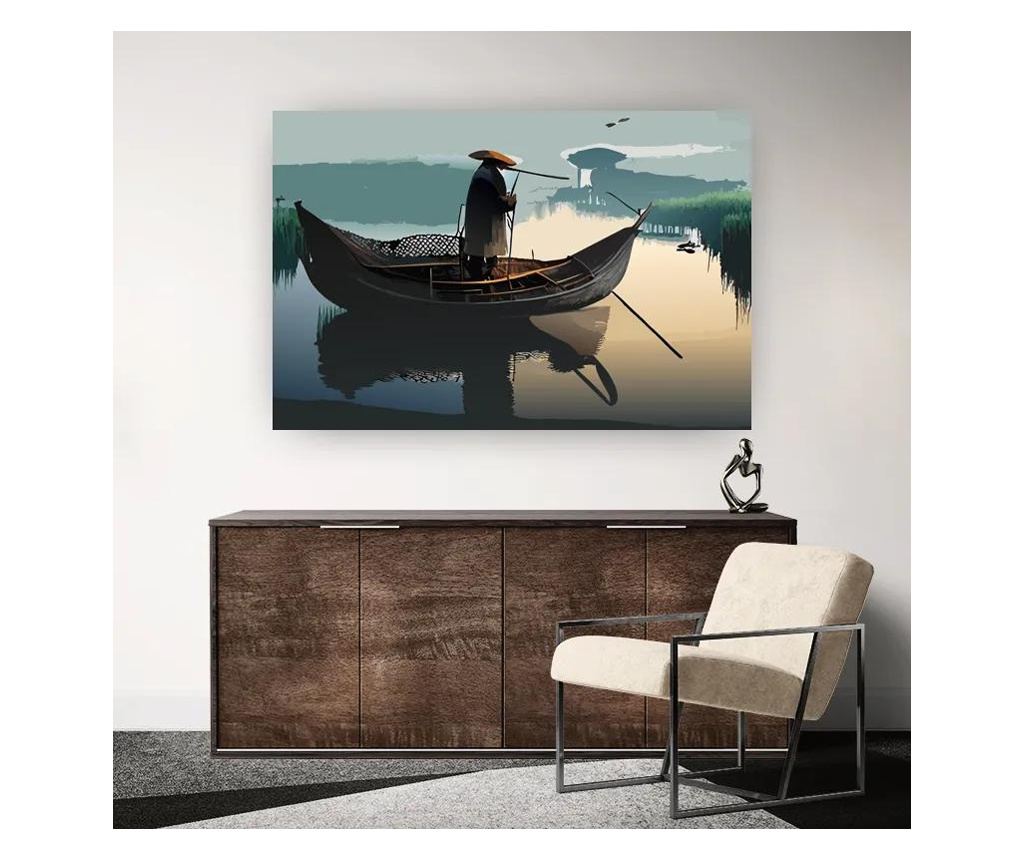 Vászonkép, Japan Man Lake, 80x120 cm - 2