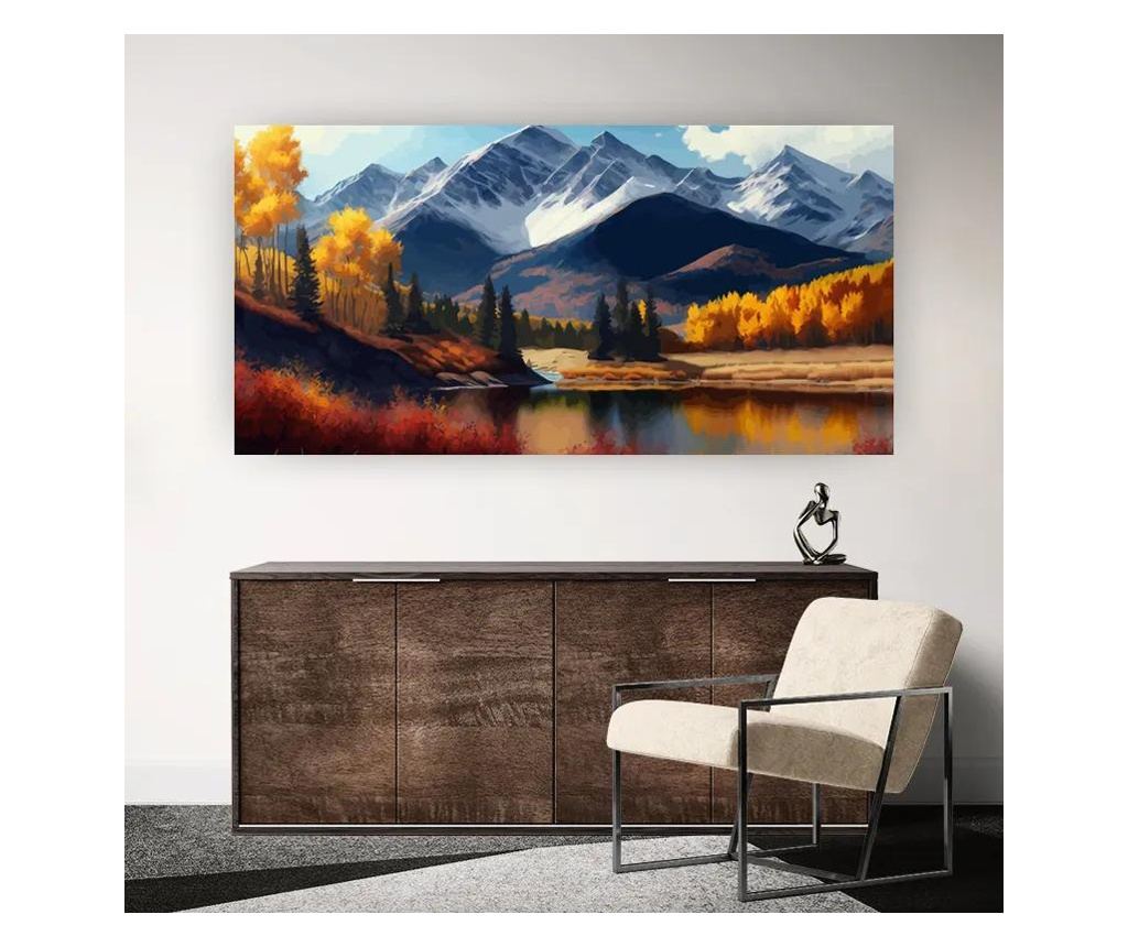 Vászonkép, Lake Autumn View, 40x80 cm - 2
