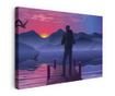 Vászonkép, Lake Pink Night, 90x140 cm thumbnail 1
