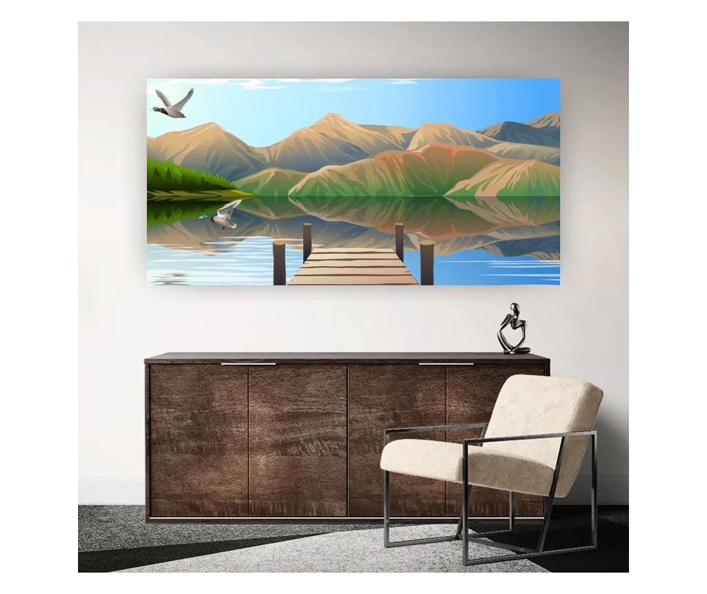Vászonkép, Morning Lake, 60x120 cm - 2