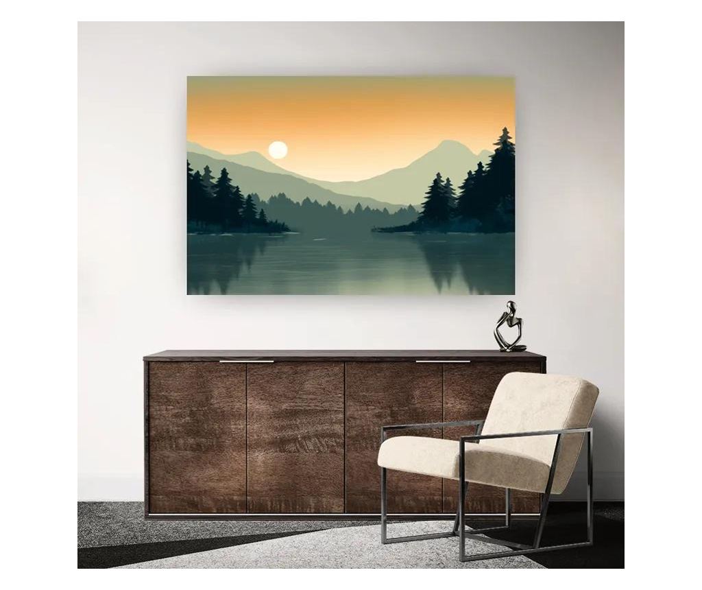 Vászonkép, Mountain Green Lake, 70x100 cm - 2