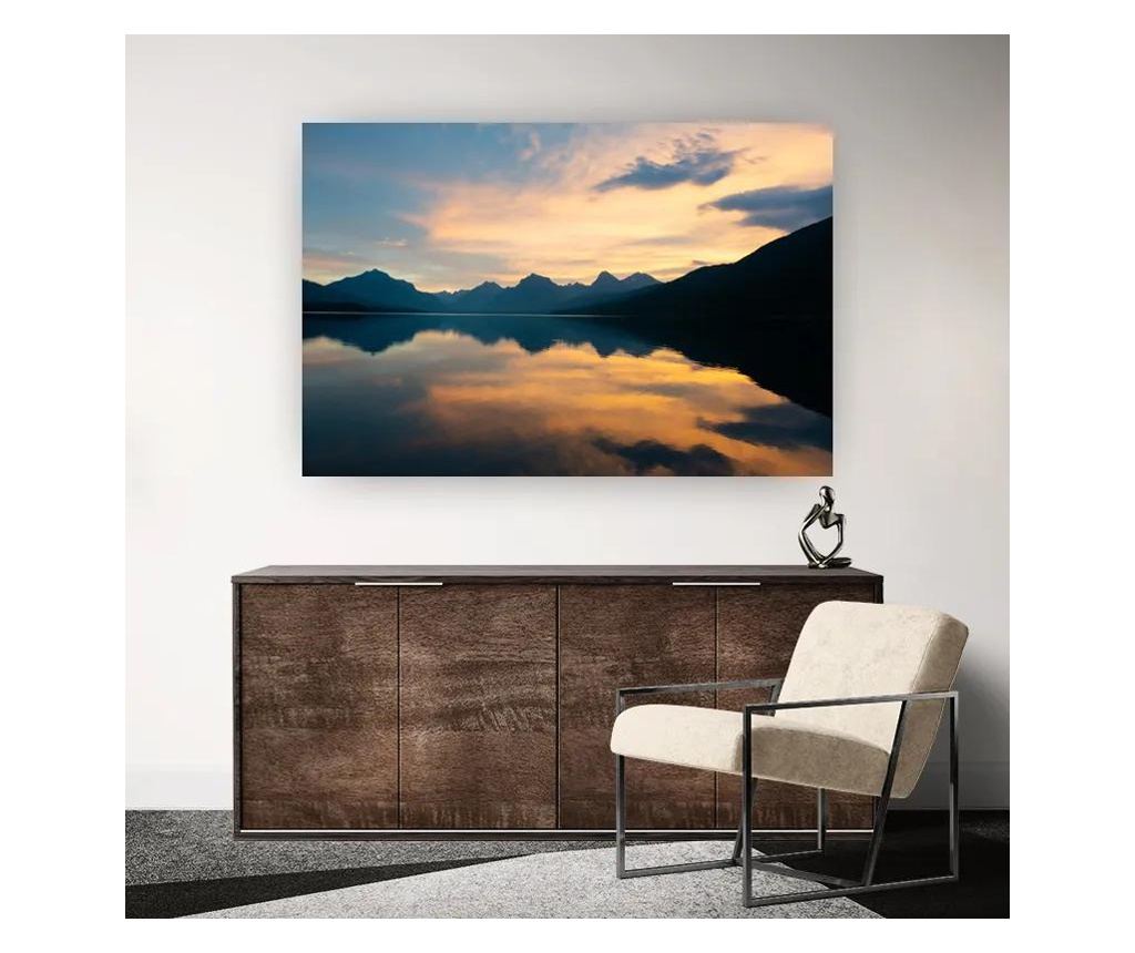 Vászonkép, Orange Light Lake, 90x140 cm - 2
