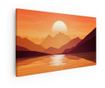 Vászonkép, Orange Mountain Lake, 100x200 cm thumbnail 1