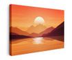 Vászonkép, Orange Mountain Lake, 80x120 cm thumbnail 1