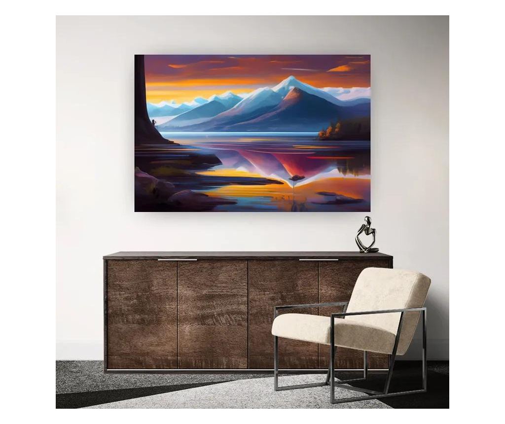 Vászonkép, Orange Sky Lake, 50x70 cm - 2
