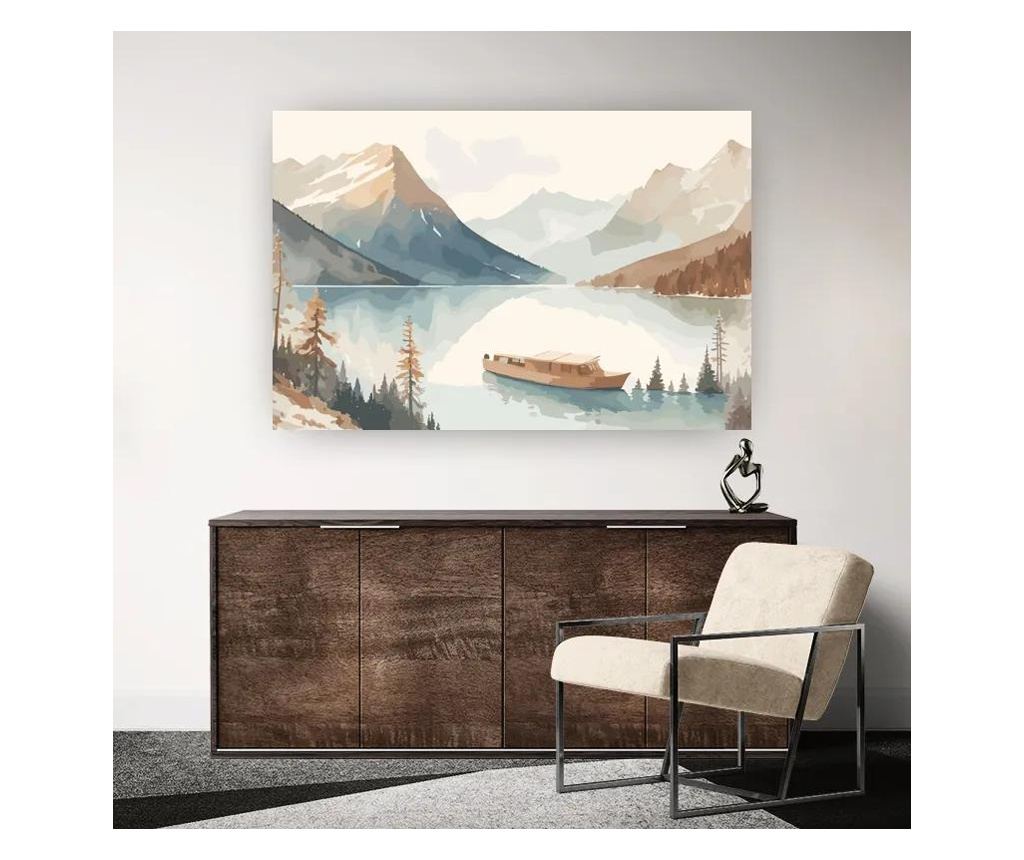 Vászonkép, Pastel Lake View, 70x100 cm - 2