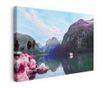 Vászonkép, Retro Vaporwave Lake, 40x60 cm thumbnail 1