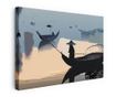 Vászonkép, Shilouette Man Lake, 20x30 cm thumbnail 1