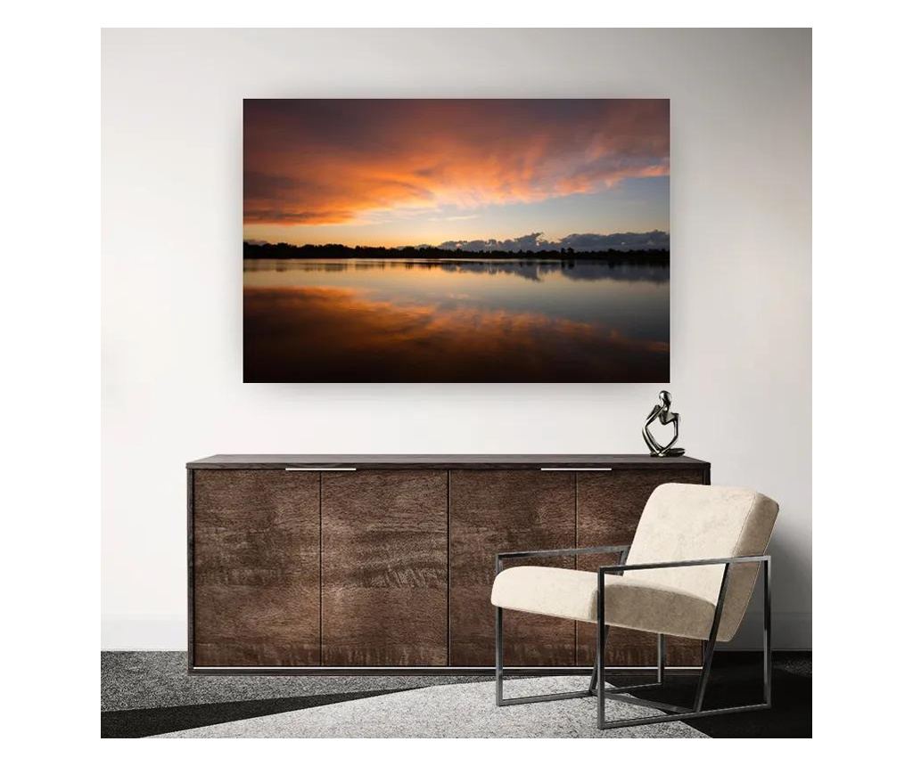 Vászonkép, Simple Sunset Lake, 40x60 cm - 2