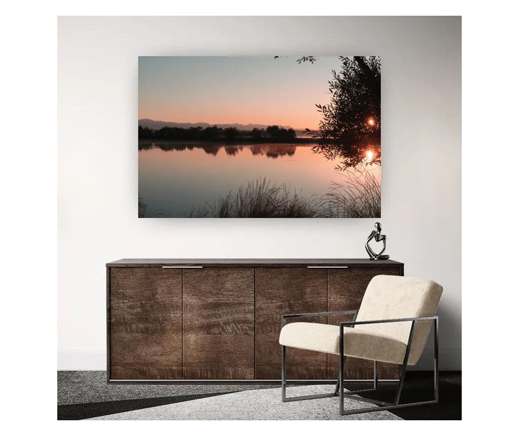 Vászonkép, Sunrise Lake View, 90x140 cm - 2